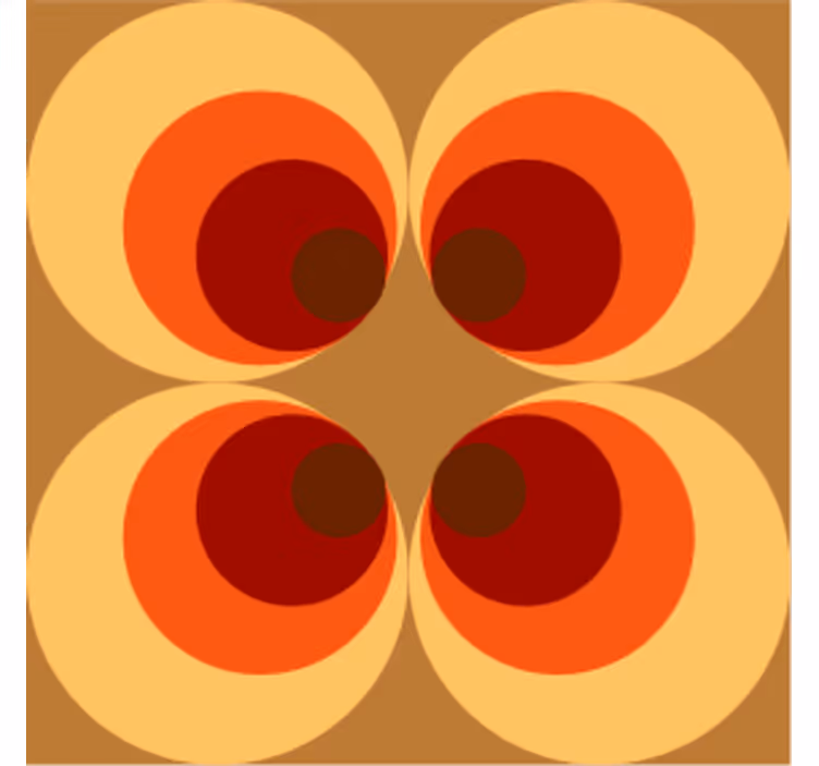 Bases para copos com padrão gradiente circular quente - TenStickers