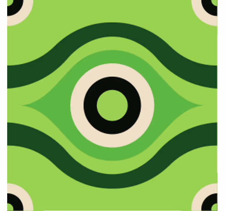 Bases para copos com padrão verde ondulado - TenStickers
