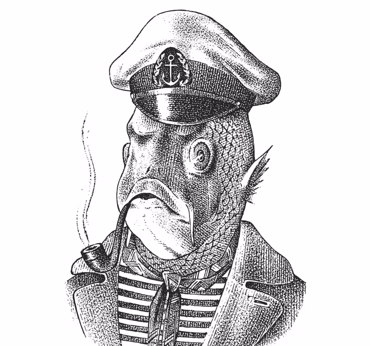 Bases para copos personagem peixe capitão - TenStickers