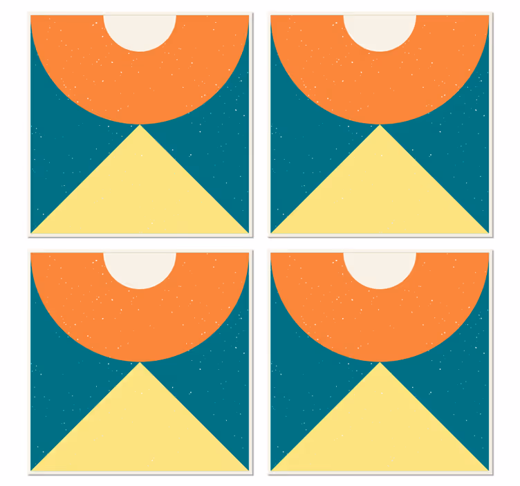 Bases para copos vintage Estilo vintage colorido - TenStickers