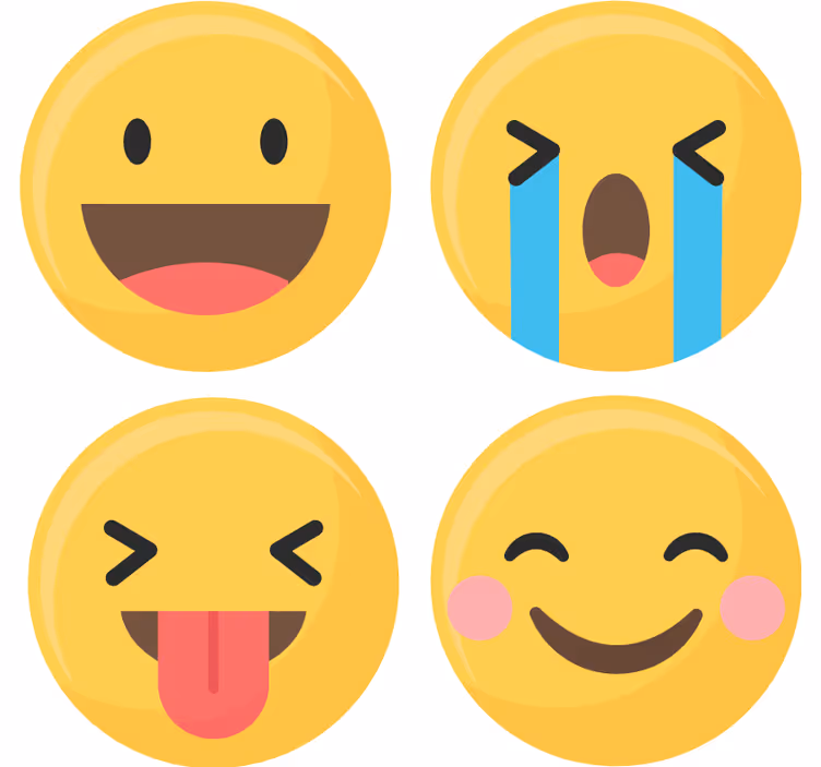 Bases para copos alternativas Emojis de mídia social - TenStickers