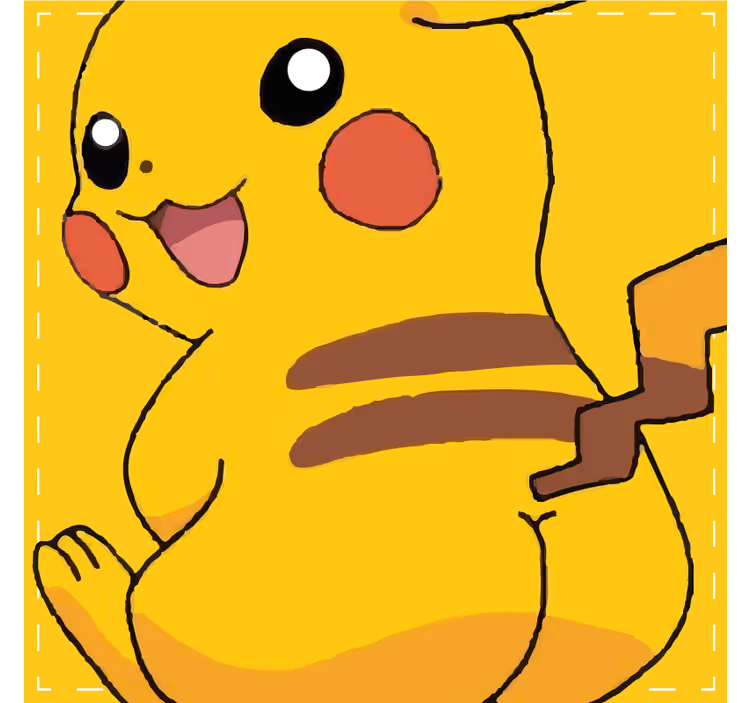 Bases para copos vintage personagem amarelo animado - TenStickers