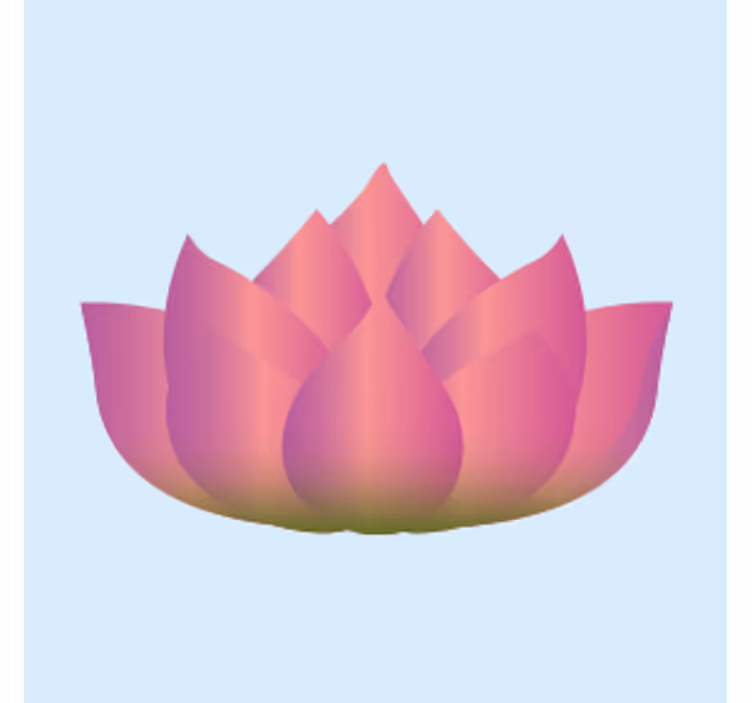 Bases para copos flor de lótus florescendo - TenStickers