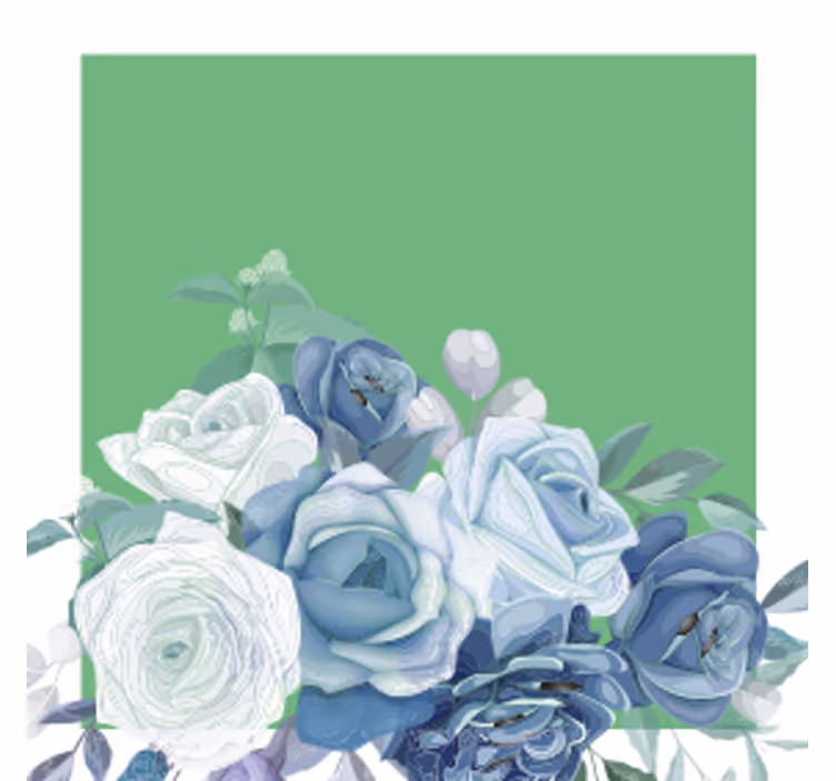 Bases para copos casamentos arranjo floral elegante - TenStickers