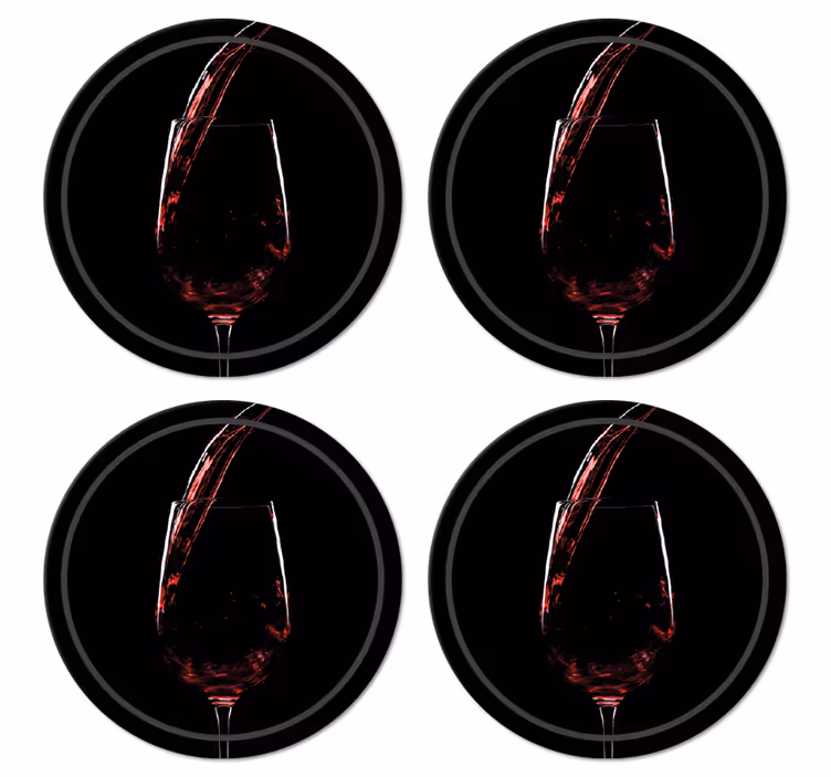 Bases para copos vintage Taça de vinho tinto - TenStickers