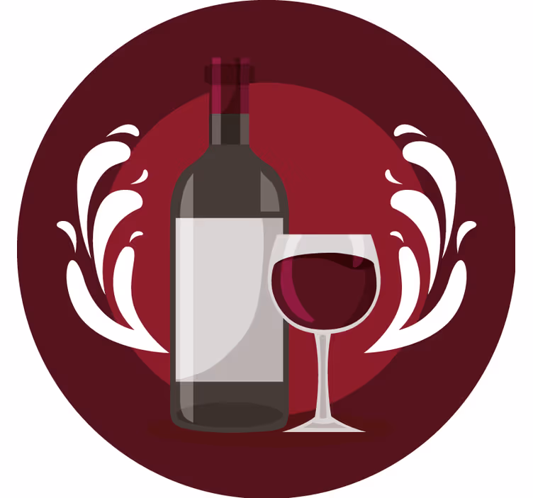 Bases para copos cerveja garrafa de vinho e copo - TenStickers