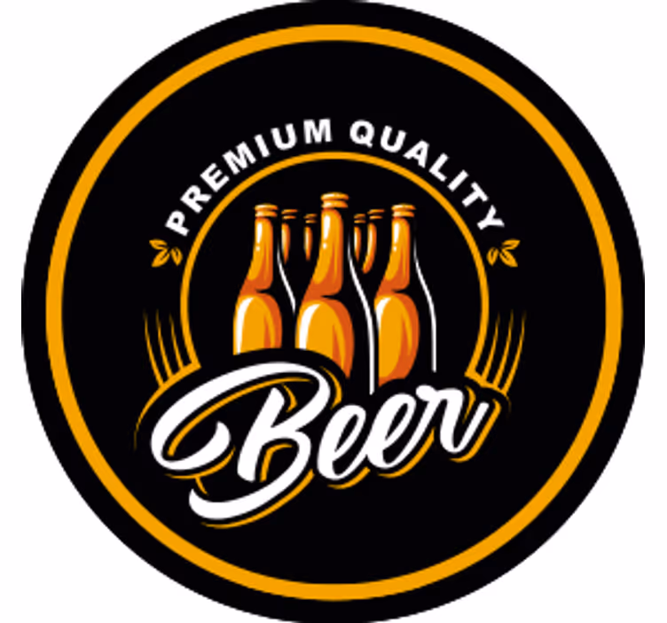 Bases para copos cerveja emblema de bebida premium - TenStickers