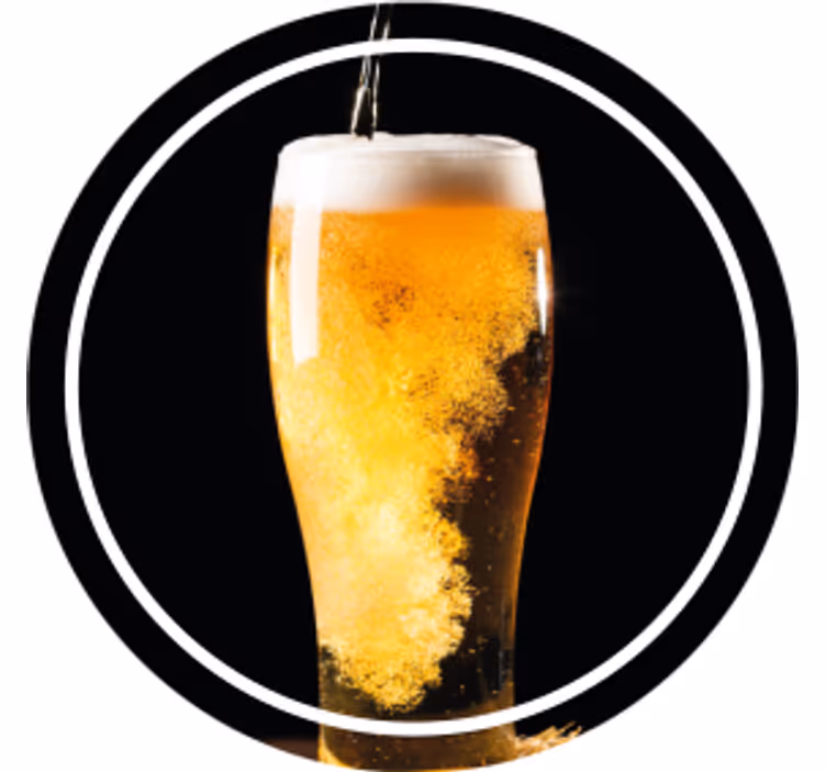 Bases para copos cerveja cerveja espumante no copo - TenStickers