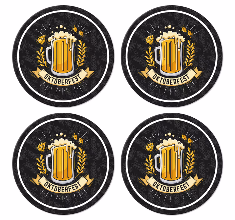 Bases para copos de cerveja Festival da cerveja oktoberfest - TenStickers