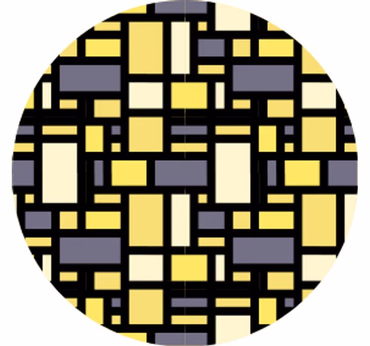 Bases para copos com padrão geométrico amarelo e cinza - TenStickers