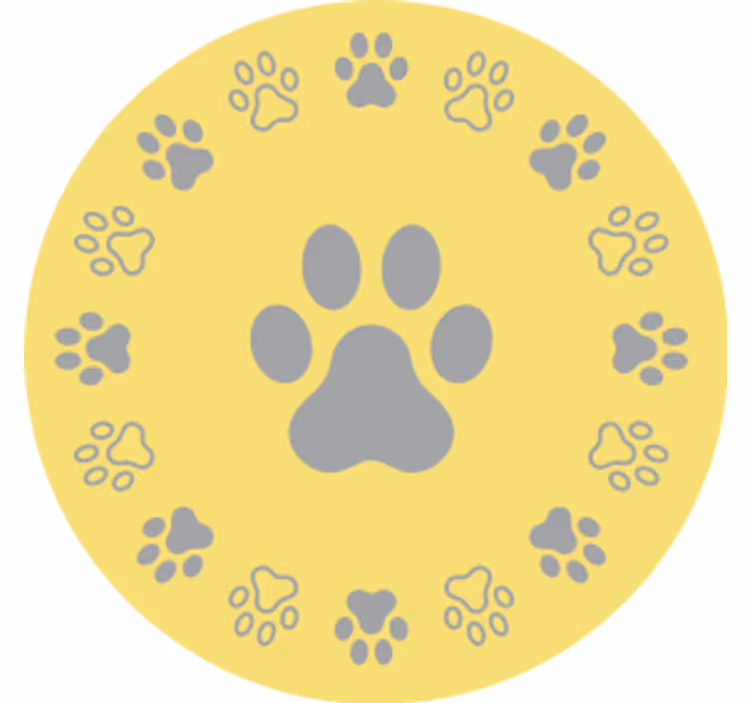 Bases para copos modernas com estampa de patas - TenStickers