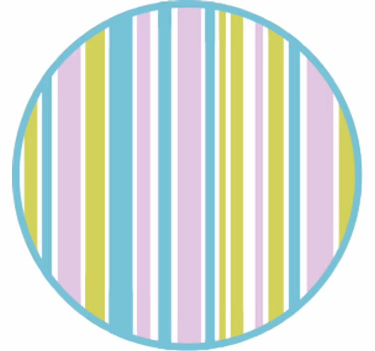 Bases para copos círculo listrado colorido - TenStickers