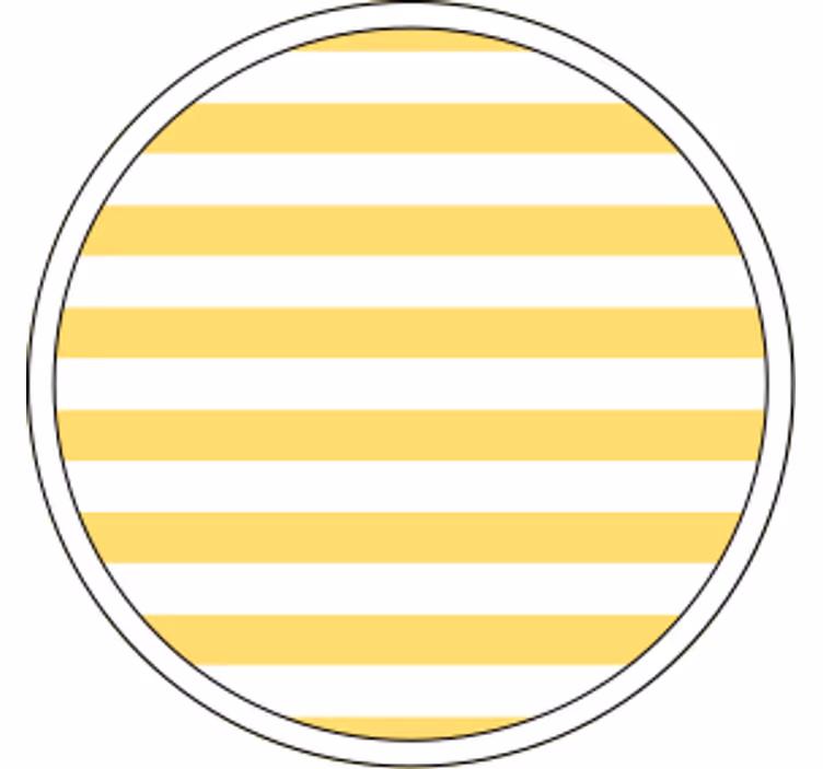 Bases para copos com padrão amarelo listrado - TenStickers