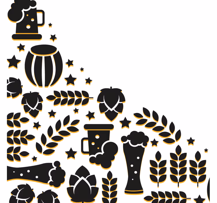 Bases para copos cerveja composição dos elementos da cerveja - TenStickers