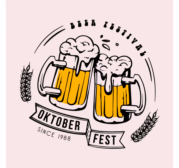 Bases para copos cerveja brindes da oktoberfest - TenStickers