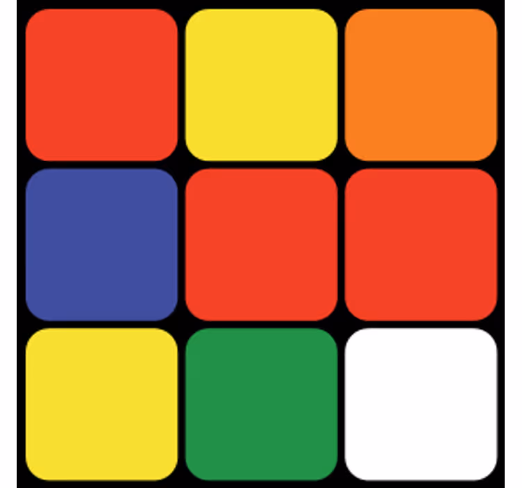 Bases para copos arranjo quadrado colorido - TenStickers