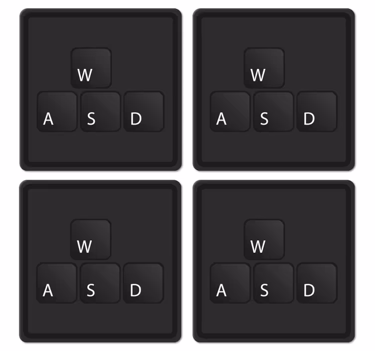 Bases para copos alternativas Botões do teclado monocromáticos - TenStickers