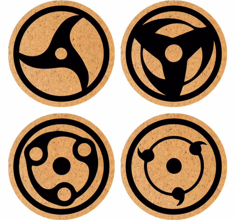 Bases para copos alternativas Sinais e símbolos de anime - TenStickers