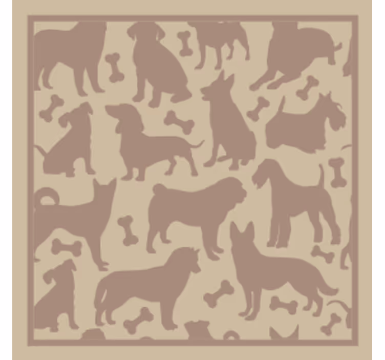 Bases para copos modernas formas caninas brincalhonas - TenStickers