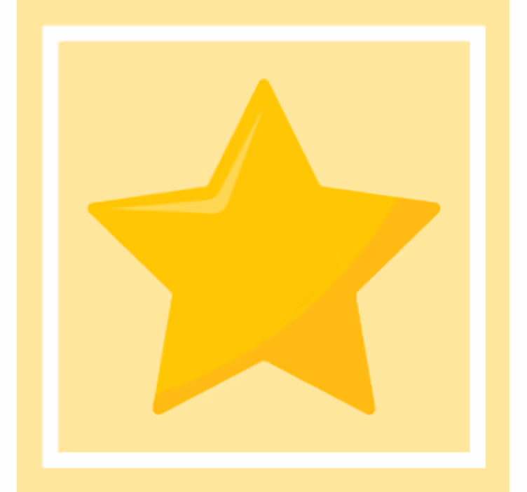 Bases para copos modernas em forma de estrela amarela - TenStickers