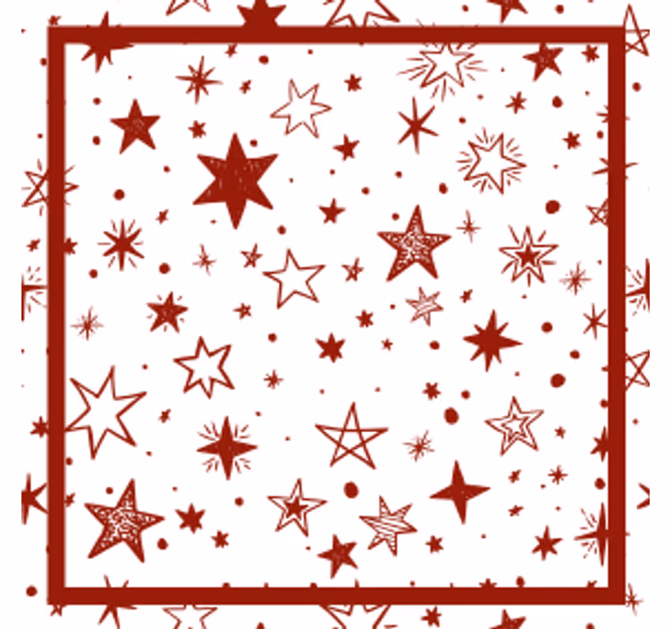 Bases para copos de natal padrão estrelado de férias - TenStickers
