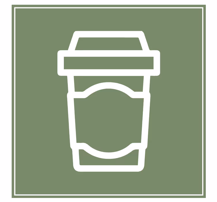 Bases para copos modernas ilustração de xícara de café - TenStickers