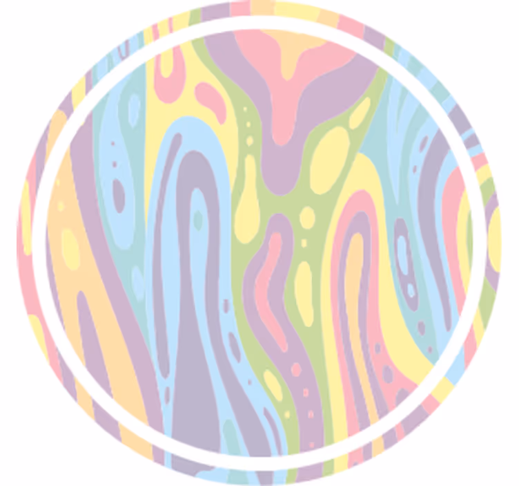 Bases para copos com padrão pastel ondulado - TenStickers