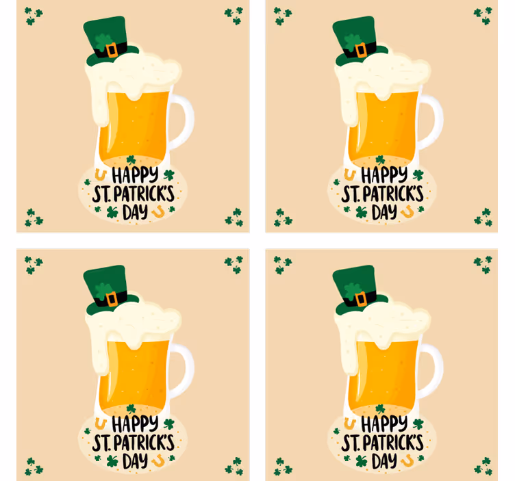 Bases para copos cerveja caneca de cerveja festiva - TenStickers