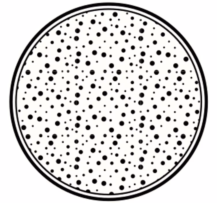 Bases para copos com padrão de pontos pretos - TenStickers