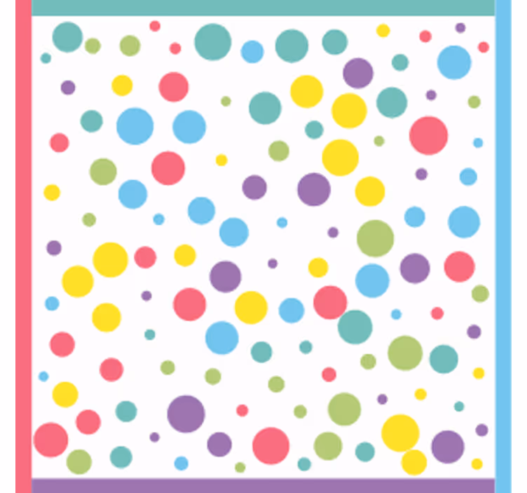 Bases para copos modernas Padrão de bolinhas coloridas - TenStickers