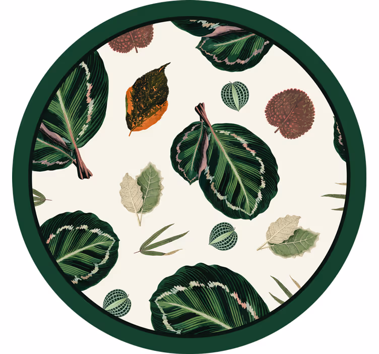 Bases para copos com padrão de folhas - TenStickers