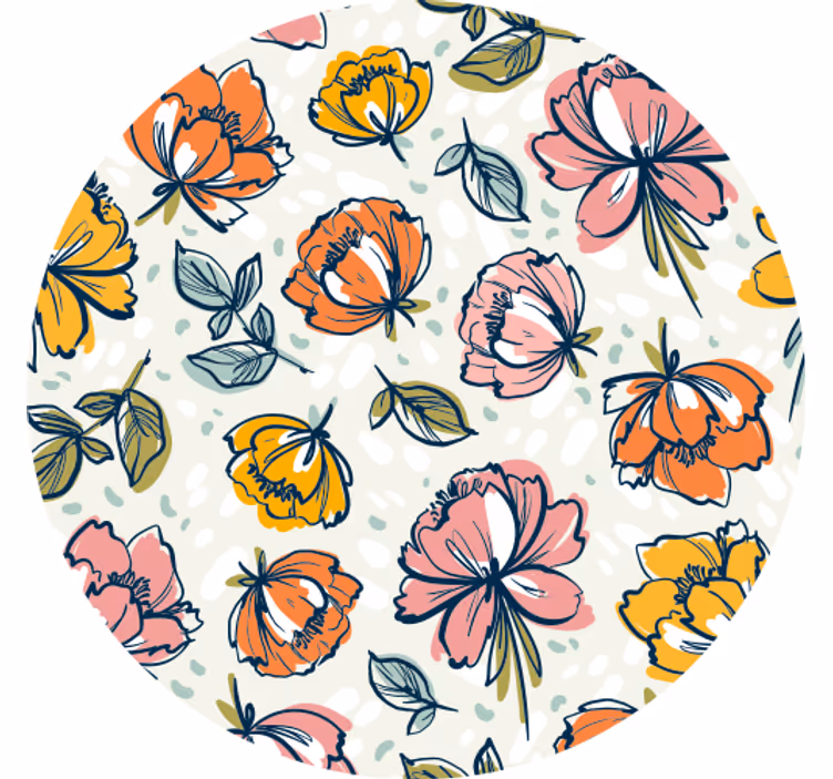 Bases para copos modernas estilo impressão botânica - TenStickers