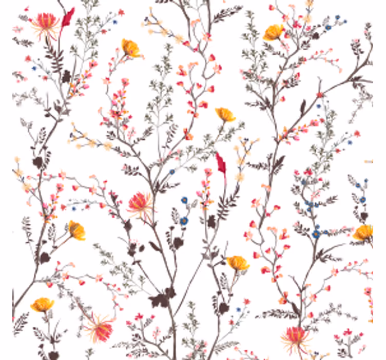 Bases para copos com padrão de galhos florais - TenStickers