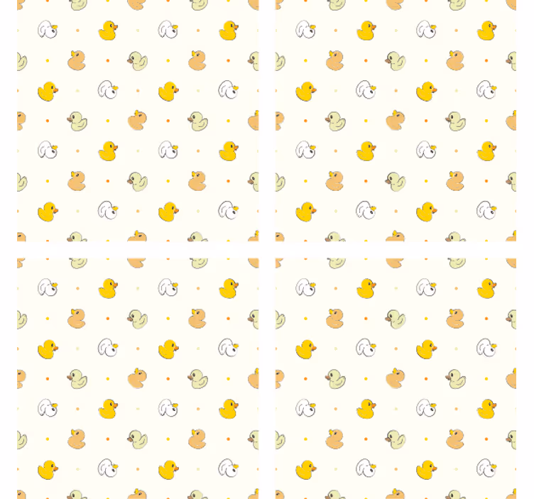 Bases para copos modernas estampa de patinho charmoso - TenStickers