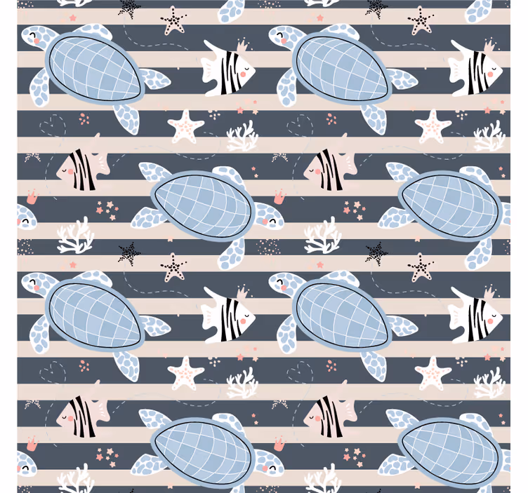Bases para copos vintage com design de tartaruga - TenStickers