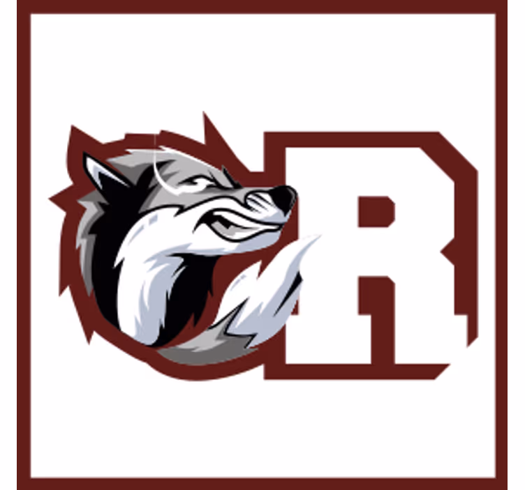 Bases para copos personalizáveis monograma do lobo - TenStickers