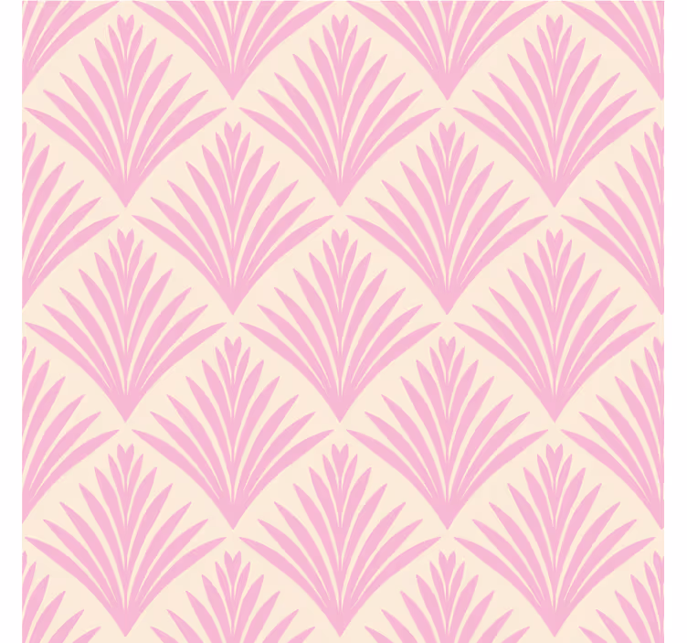 Bases para copos com padrão de folhas rosa claro - TenStickers