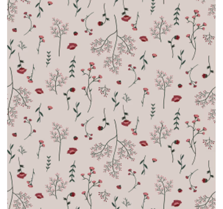 Bases para copos com fundo estampado botânico - TenStickers