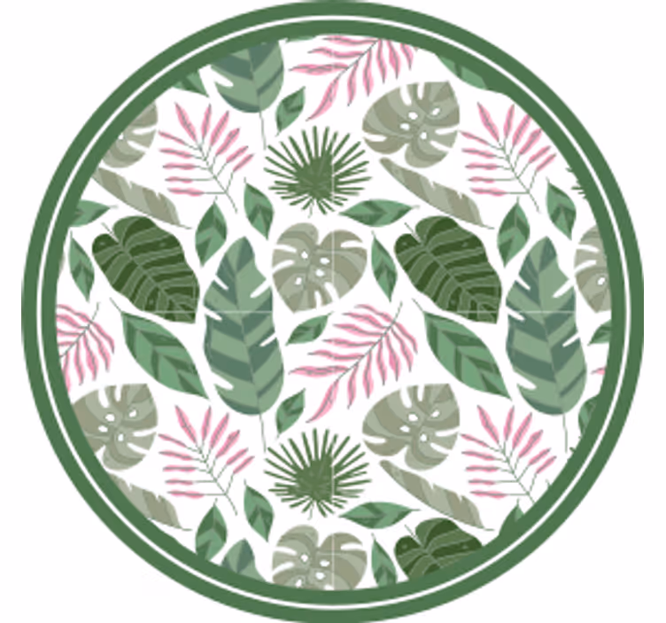 Bases para copos cerveja conceito folha tropical - TenStickers