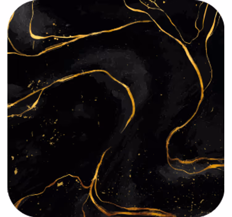 Bases para copos redemoinho preto e dourado - TenStickers