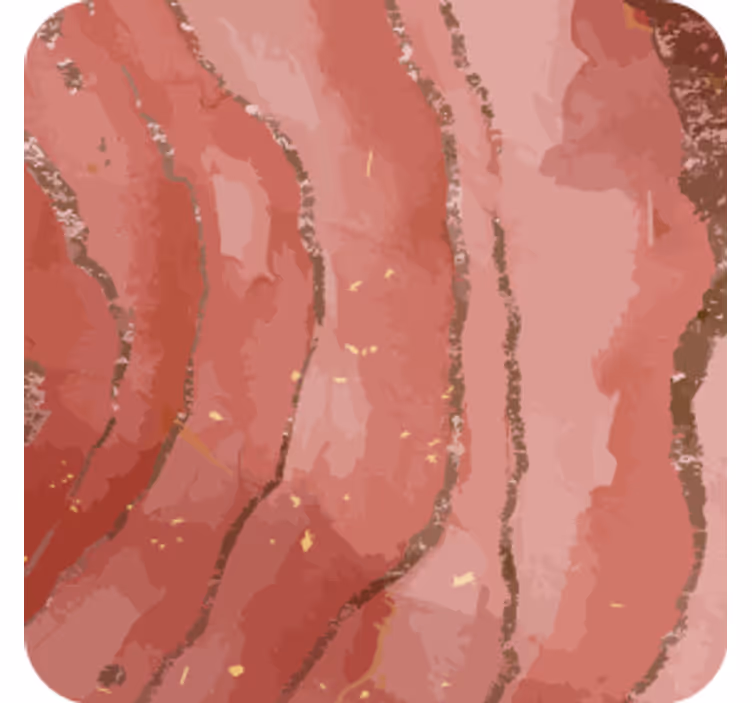 Bases para copos com redemoinhos de mármore rosa - TenStickers