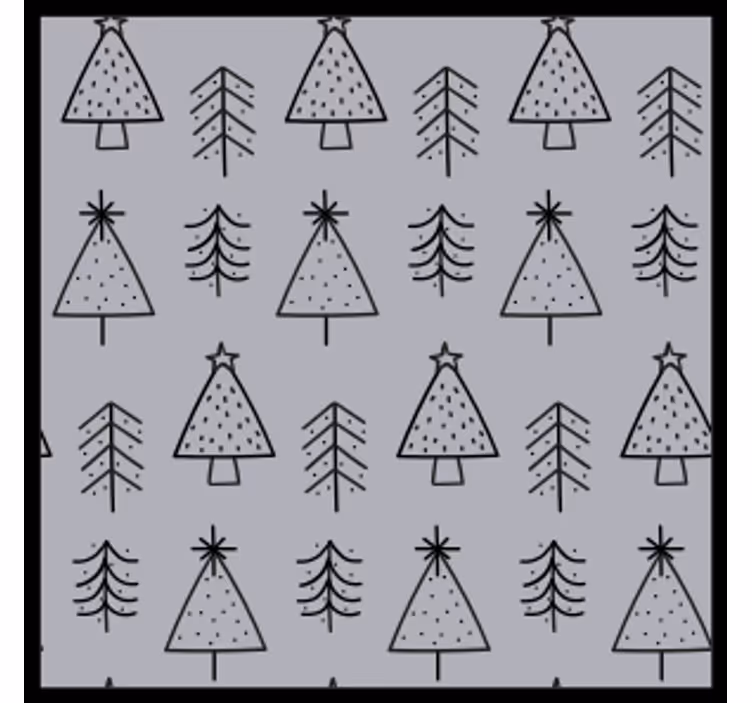 Bases para copos de natal com padrões de árvore estilizados - TenStickers