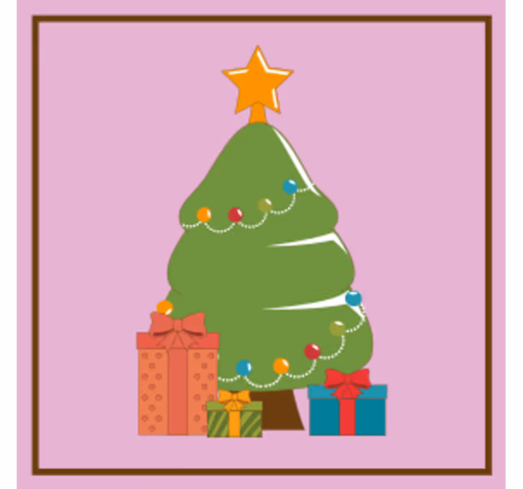 Bases para copos de natal e presentes decorativos - TenStickers
