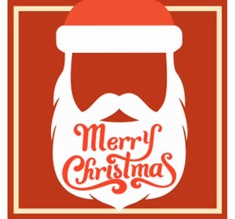 Bases para copos de natal ilustração do papai noel - TenStickers