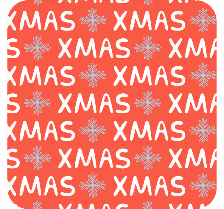 Bases para copos de natal com padrão festivo - TenStickers