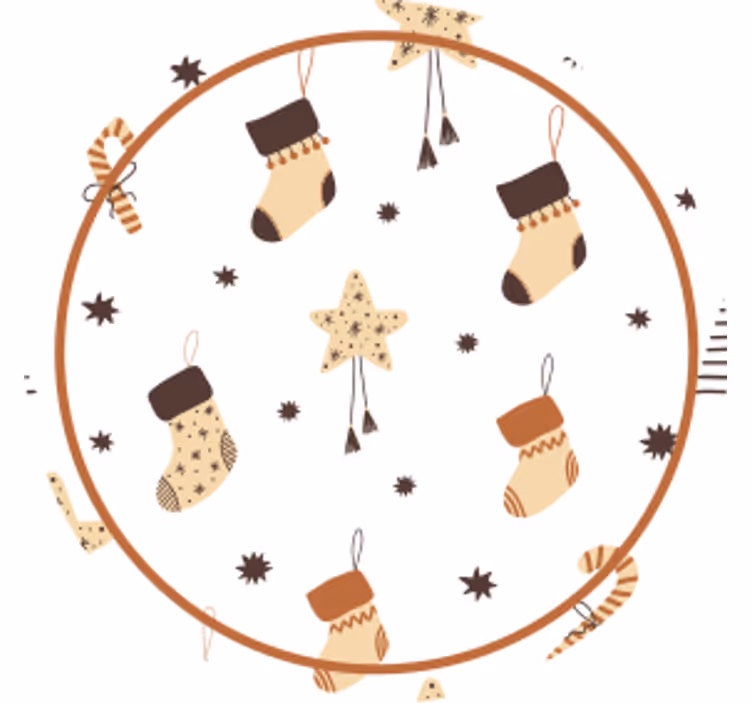 Bases para copos de natal meias festivas de natal - TenStickers
