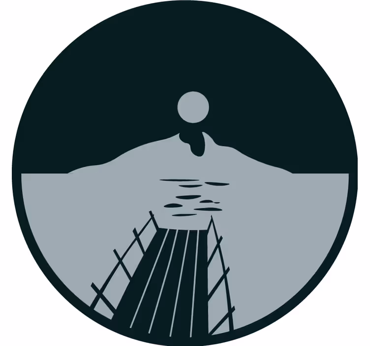 Bases para copos cerveja pôr do sol sobre a Água - TenStickers