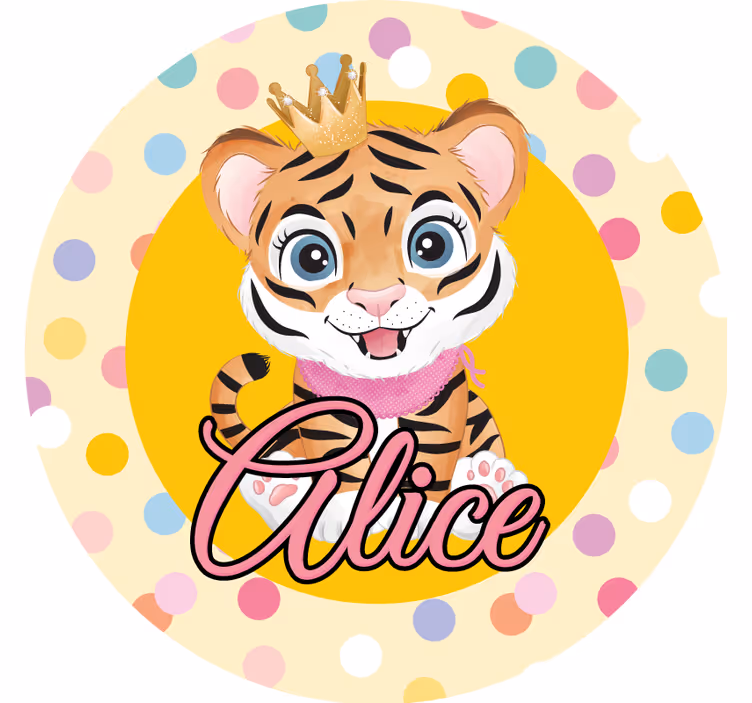Bases para copos personalizáveis tigre coroado - TenStickers