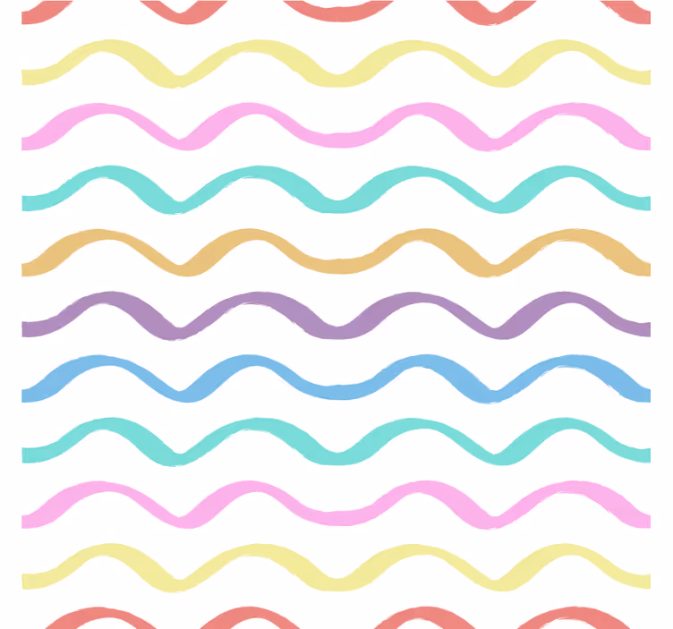 Bases para copos com motivo curvo vibrante - TenStickers