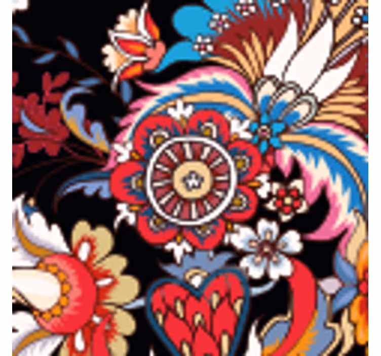 Bases para copos composição floral vibrante - TenStickers